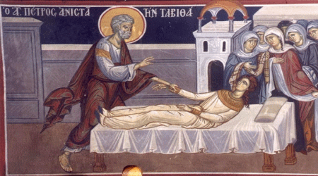 Peter raised Tabitha from the dead