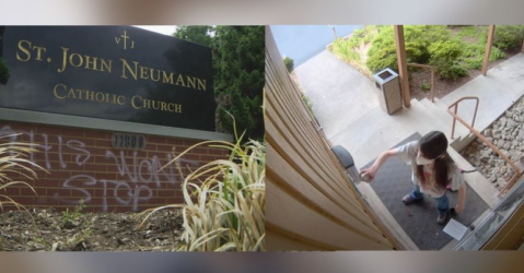 St. John Naumann Catholic Church Graffiti