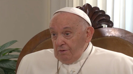 Pope Francis speaking with Telam, September 2023.