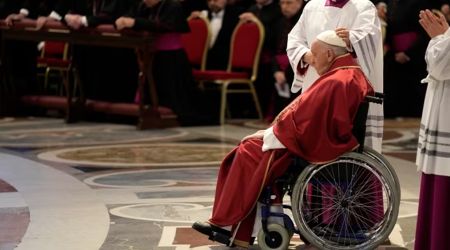 Francis in wheelchair