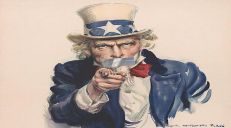 gagged Uncle Sam