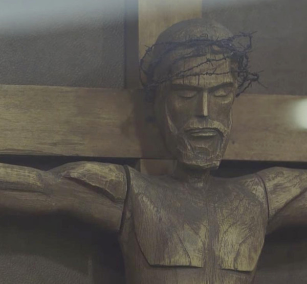 Crucifix carved by Jewish Marine following Fr. Kapaun’s death to keep alive his spirit among the POWs
