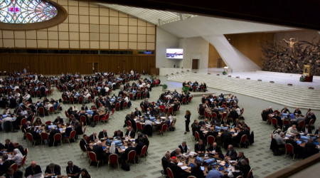 Synod on Synodality members during the 2023 season, in the Paul VI Hall.