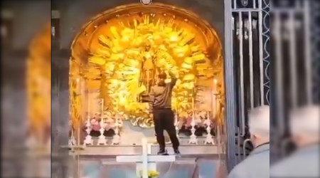 Black Madonna of Switzerland dishonored