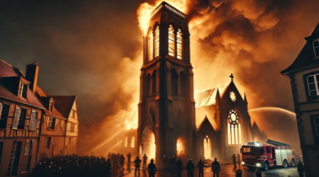 burning church