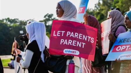 Parents protest
