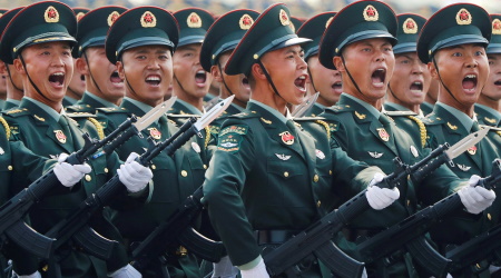 Chinese Soldiers Marching