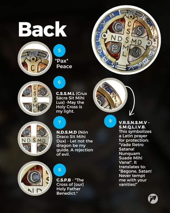 Back of St. Benedict Medal